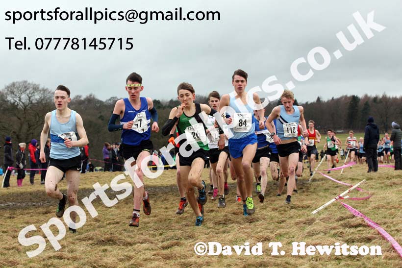 Mens under-17s, 2018 Northern Cross Country Champs., Harewood House, Leeds. Photo: David T. Hewitson/Sports for All Pics